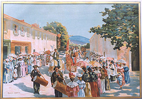 Défilé provençal (Saint Eloi). GRAVURE - PROVENCE Défilé provençal (Saint Eloi)