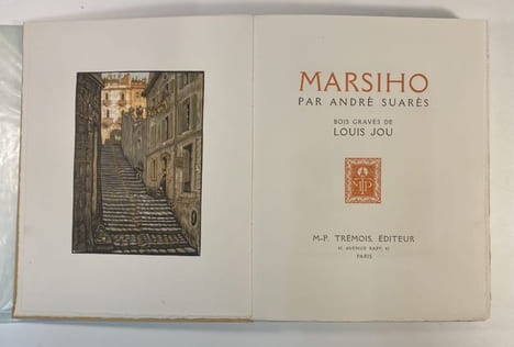 Marsiho . Bois gravés de Louis Jou .. JOU - SUARES (André)