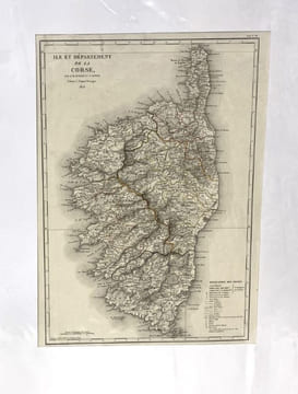 Ile et département de la Corse. CARTE - CORSE