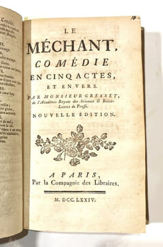 PIRON. La Métromanie.. COMEDIES CHOISIES - THEATRE