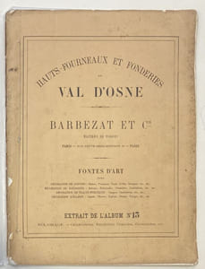 Hauts-Fourneaux et fonderies du Val d'Osne - Barbezat et Cie maitres de forges.