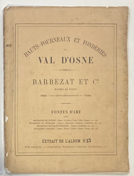 Hauts-Fourneaux et fonderies du Val d'Osne - Barbezat et Cie maitres de forges.. FONDERIE BARBEZAT