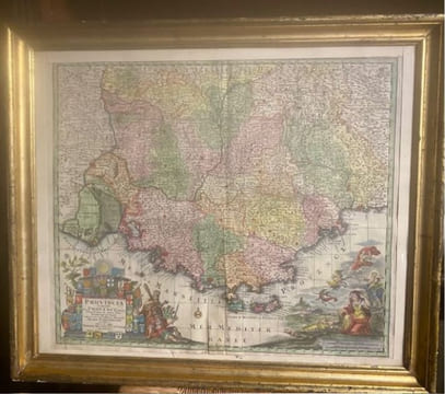Provincia Gallis , la Provence . CARTE PROVENCE - SEUTTER (Mathieu)