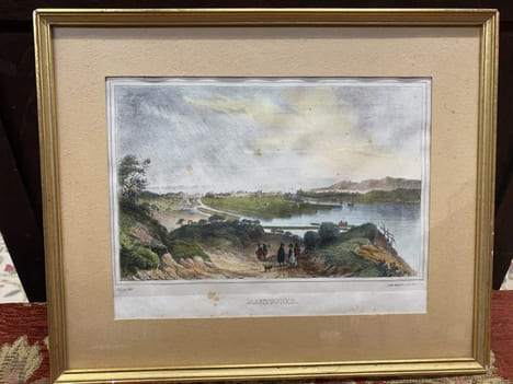 Martigues - lithographie de Delarue d'après Grésy . GRAVURE PROVENCE - Martigues