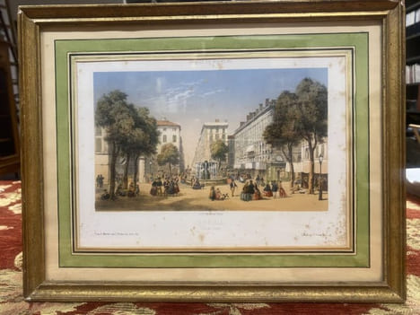 Marseille vue du Cours . . GRAVURE MARSEILLE -Vue du Cours