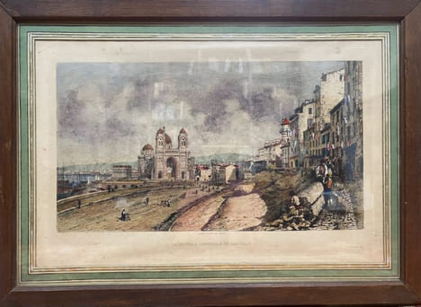 la nouvelle Cathédrale de Marseille de Lucien GAUTIER . GRAVURE - MARSEILLE - La Cathédrale