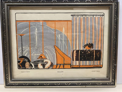 Salon  - dessin de DUFET 