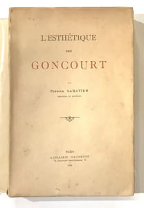 L'esthétique des Goncourt.