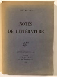 Notes de littérature.
