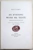 An evening with Mr. Teste. Translated by Ronald Davis, avec une préface inédite de l'auteur.. VALERY An evening with Mr. Teste. (Paul).