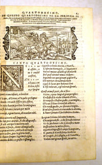 ORLANDO FURIOSO DI M. LODOVICO ARIOSTO. Ornato di varie figure con alcune stanze, e cinque canti d'un nuovo libro del medesimon nouamente aggiunti & ricorretti. Con alcune allegorie e nel fine une breve espositione et tavola di tutto quello, che nell'opera si contiene.