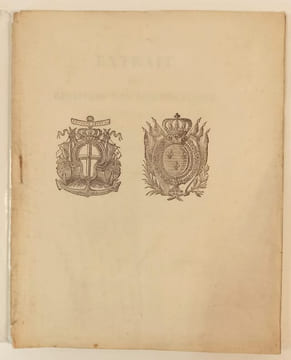 EXTRAITdes Registres des délibérations du Conseil Municipal de la ville de Marseille.Séance du 4 mai 1824.. MONTGRAND Maire de Marseille ( Marquis de ...
