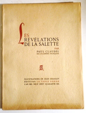 Les révélations de la Salette.. CLAUDEL (Paul).