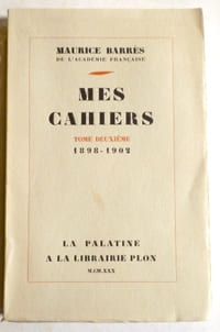 Mes cahiers. Tome deuxième 1898-1902.