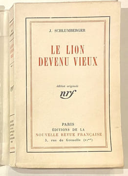 Le lion devenu vieux.. SCHLUMBERGER (Jean).