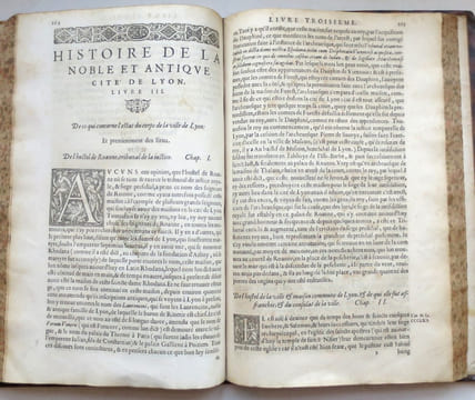 Mémoires de l'histoire de Lyon. Avec une table des choses mémorables contenues dans ce présent livre.. PARADIN DE CUISEAUX (Guillaume).