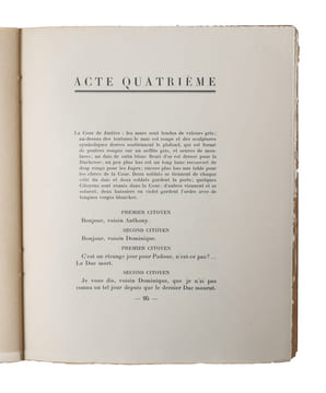La Duchesse de Padoue. Traduction de Cêcil George-Baziole. Eaux-fortes de Charles Martin. (Paris), Edition de la Banderole, 1926.. "WILDE, OSCAR - ...