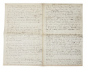 Orig. handwritten and signed manuscript for ""Notes on Matters Parliamentary."" 4 pp. 4to. - [ORIGINAL MANUSCRIPT]. "MORRIS, WILLIAM.