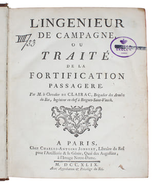 L'Ingenieur de Campagne ou Traité de la Fortification Passagere.. CLAIRAC, L.A. de.