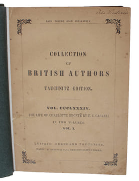The Life of Charlotte Brontë, Author of ""Jane Eyre"", ""Shirley"", ""Villette"", &c. Copyright Edition. In Two Volumes. 2 Vols. - [THE FIRST ...