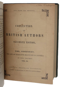 The Life of Charlotte Brontë, Author of ""Jane Eyre"", ""Shirley"", ""Villette"", &c. Copyright Edition. In Two Volumes. 2 Vols. - [THE FIRST ...