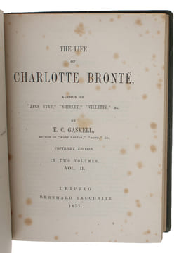 The Life of Charlotte Brontë, Author of ""Jane Eyre"", ""Shirley"", ""Villette"", &c. Copyright Edition. In Two Volumes. 2 Vols. - [THE FIRST ...