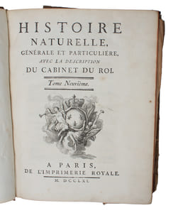 Histoire naturelle , generale et particuliere, avec la description du cabinet du Roi. Tome Neuvième.