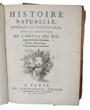 Histoire naturelle , generale et particuliere, avec la description du cabinet du Roi. Tome Neuvième.. "BUFFON, (G.L.L. DE).