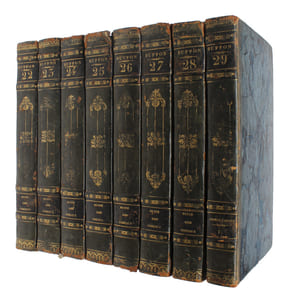 Oeuvres complétes de Buffon mises en Ordre et précédées d'une notice historiques par M.A. Richard suivies de deux Volumes sur les Progrès des Sciences physique et naturelles depuis la Mort de Buffon par M. le Baron Cuvier. 32 vols. (+) 2 vols of plate...