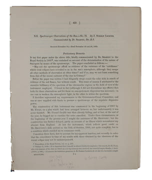 Spectroscopic Observations of the Sun.- No. II. Received November 19,- Read November 19 and 26, 1868. (With additional notes Nov. 26, April 9, 1869, ...