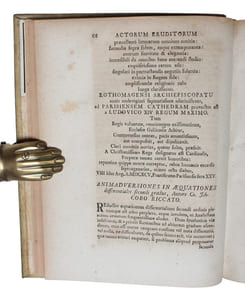 [Riccati:] Animadversiones in aequationes differentiales secundi gradus. + [Bernouilli:] Notata in praecedens schediasma III. Co. Jacobi Riccati. (In: Actorum Eruditorum, Supplementa. Tomus VIII, 66-75 pp.). - [THE RICCATI-EQUATION]