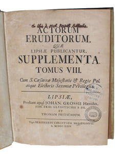[Riccati:] Animadversiones in aequationes differentiales secundi gradus. + [Bernouilli:] Notata in praecedens schediasma III. Co. Jacobi Riccati. (In: Actorum Eruditorum, Supplementa. Tomus VIII, 66-75 pp.). - [THE RICCATI-EQUATION]