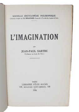 L'Imagination. - [SARTRE'S FIRST BOOK - EXQUISITELY BOUND BY MIGUET]. "SARTRE, JEAN-PAUL.