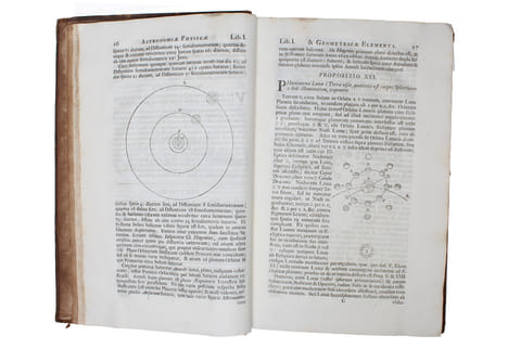 Astronomiae Physicae & Geometricae Elementa. - [WITH THE FIRST PRINTING OF NEWTON'S ""LUNAE THEORIA"" AND THE FIRST UNVEILING OF  NEWTON'S CALSSICAL ...