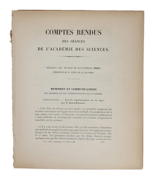 Méthode pour prévenir la rage après morsure. (Method for preventing Rabies after Bites). (+) Résultats de l'application de la méthode pour prévenir la ...