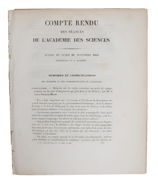 Premier Mémoire sur la théorie d'Uranus.. "LE VERRIER, URBAIN JEAN JOSEPH. - THE FIRST STEPS TOWARDS DISCOVERING NEPTUNE.