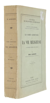 Les formes élémentaires de la vie religieuse. Le système totémique en Australie. Avec une carte hors texte. - [THE SOCIAL ORIGIN OF RELIGION]. ...
