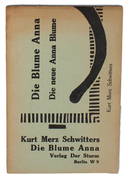 elementar. Die Blume Anna. Die Neue Anna Blume eine Gedichtsammlung aus den Jahren 1918-1922. - [THE SYMBOL FOR THE DADAIST MOVEMENT]. "SCHWITTERS, ...