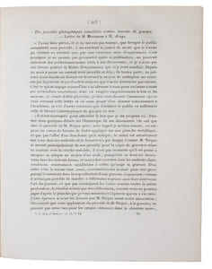 Le Daguerréotype. (Seance du Lundi 19 Aout 1839). (+ Daguerre:) Des procédés photogéniques comme moyens de gravure - Lettre de M. Daguerre à M. Arago. (Séance du Lundi 20 Septembre 1839).