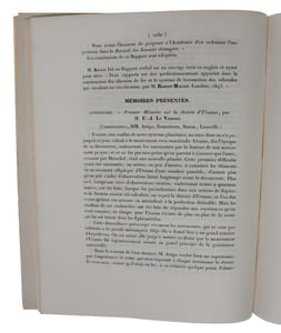 Premier Mémoire sur la théorie d'Uranus. (Séance 10 Novembre 1845). (+) Recherches sur les mouvements d'Uranus. (Séance du Lundi 1er Juin 1846). (+) Sur la planète qui produit les anomalies observées dans le mouvement d'Uranus. Détermination de ...
