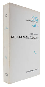De la grammatologie. - [THE MAIN WORK OF DECONSTRUCTION]. "DERRIDA, JACQUES.