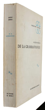 De la grammatologie. - [THE MAIN WORK OF DECONSTRUCTION - PRESENTATION-COPY]. "DERRIDA, JACQUES.