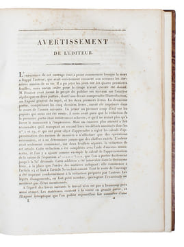 Analyse des Équations Déterminées. Premiere Partie (Livre Premiere- Deuxieme, all published). - [FOURIER'S THEORY OF EQUATIONS]. "FOURIER, (JEAN ...