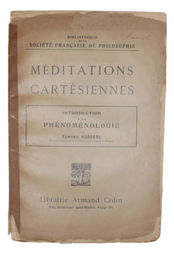 Méditations Cartésiennes. Introduction a la phénoménologie. - [INTRODUCING EPOCHÉ - PRESENTATION-COPY]. "HUSSERL, EDMOND. (Lévinas & Peiffer transl.).
