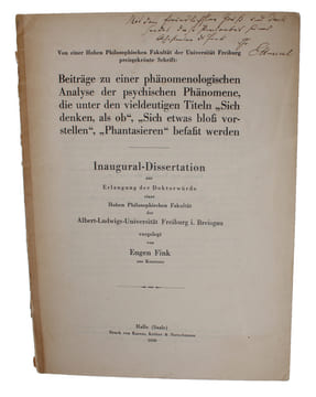 [Von einer Hohen Philosophischen Fakultät der Universität Freiburg preisgekrönte Schrift:] Beiträge zu einer phänomenologischen Analyse der ...