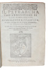 Il Petrarcha con L'Espositione di M. Gio. Andrea Gesualdo. Nuovamente Ristampato, e con Somma diligenza corretto, et ornato di Figure. Con Doi Tavole, ...