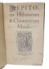 Epitome Historiarum & Chronicarum Mundi.. "GASSER, ACHILLE PERMINIUS.