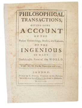 A Letter from Mr. Franklin to Mr. Peter Collinson, F.R.S. concerning the Effects of Lightening. Philadelphia, June 20, 1751. Read Nov. 14, 1751. (+) A ...