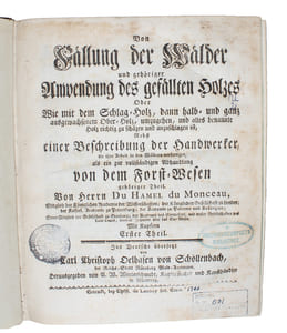 Von Fällung der Wälder und gehöriger Anwendung des gefällten Holzes oder wie mit dem Schlag=Holz, dann halb= und ganz aufgewachsenem Ober=Holz, umzugehen, und alles benannte Holz richtig zu schäzen und auszuschlagen ist, nebst einer Beschreibung der H...