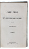 Jane Eyre. En Sjelf-Biographie. - [FIRST SWEDISH TRANSLATION OF BRONTË'S JANE EYRE]. "BELL, CURRER [CHARLOTTE BRONTË].